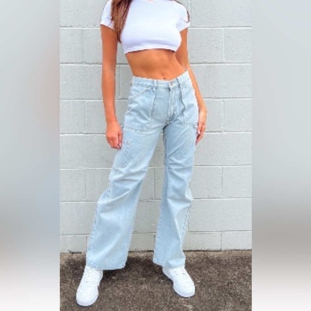 Lioness Miami Vice Denim Blue Jeans SZ 10/XL